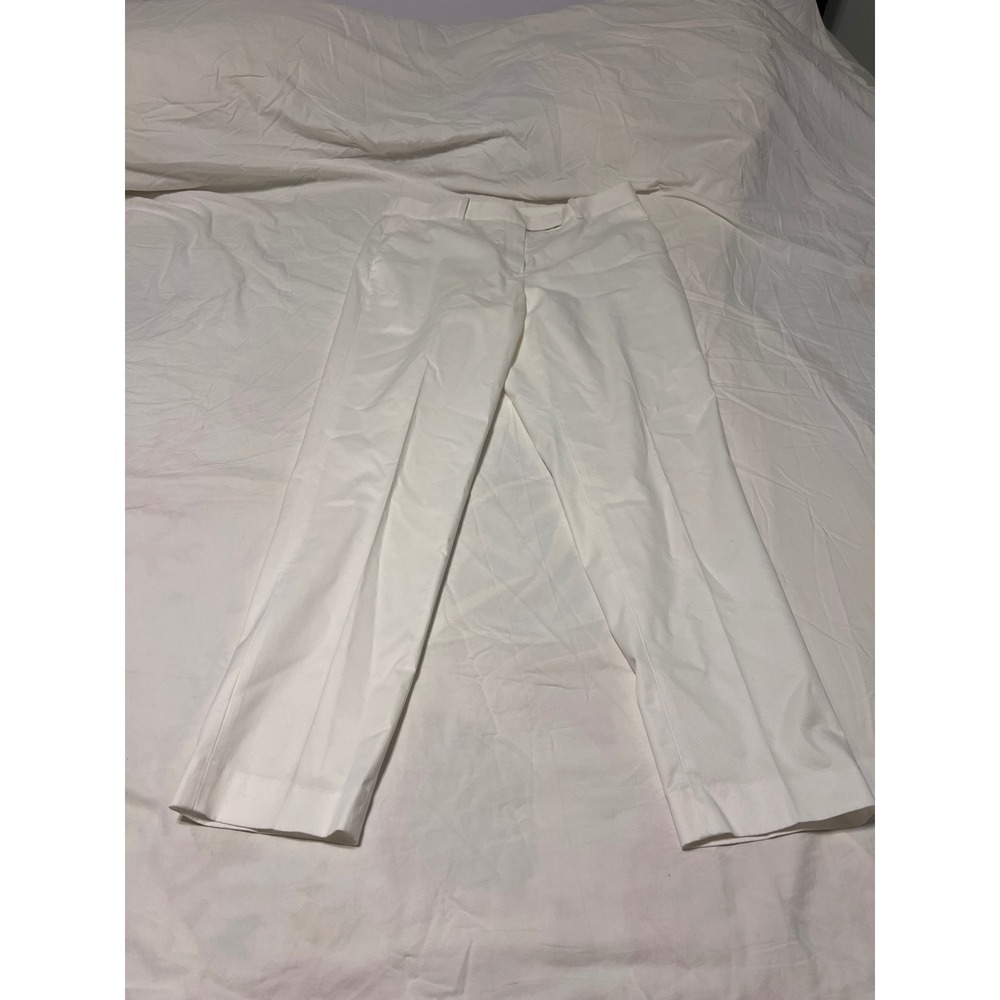 Brooks Brothers Advantage Chino Stretch White Straight Leg Trousers Pants 10